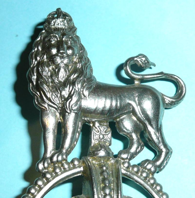 1st Royal Dragoons OR 15th / 19th Kings Own Hussars NCO's white metal Arm Badge