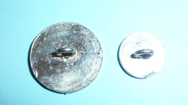 6th Gurkha ( Queen Elizabeths Own ) Rifles Set of two Unmarked Silver Mufti Blazer Buttons (QEII crowns)