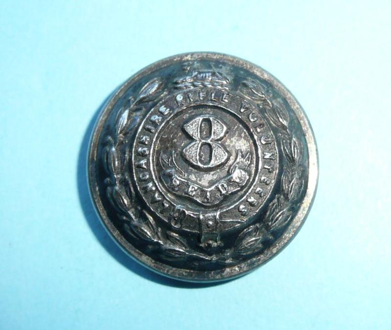 8th (Bury) Lancashire Rifle Volunteers Officers Silver plated Medium Pattern Button