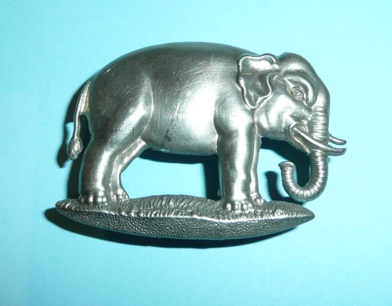 19th Royal Hussars (Queen Alexandra 's Own ) NCO 's White Metal Arm Badge