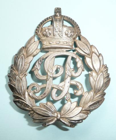 Colonial Indian Police Senior Officers Hallmarked Silver Cross Belt Plate / Pouch Badge, 1910