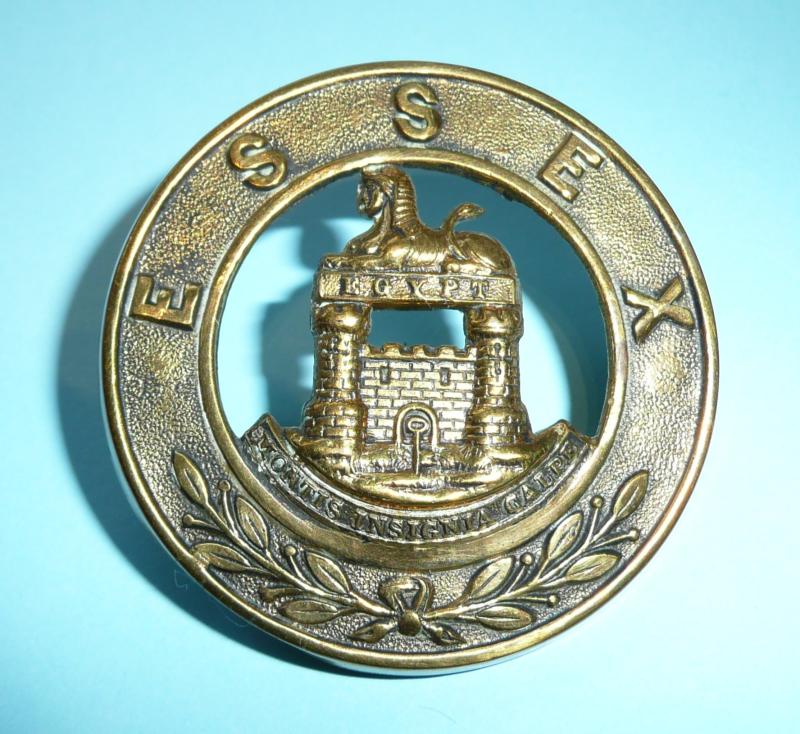 The Essex Regiment two part 1st Pattern Brass Helmet Plate Centre ( HPC) Glengarry Badge