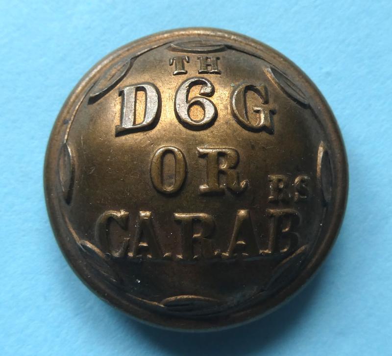 Victorian The 6th Dragoon Guards (Carabiniers) Other Ranks Large Pattern Brass Button