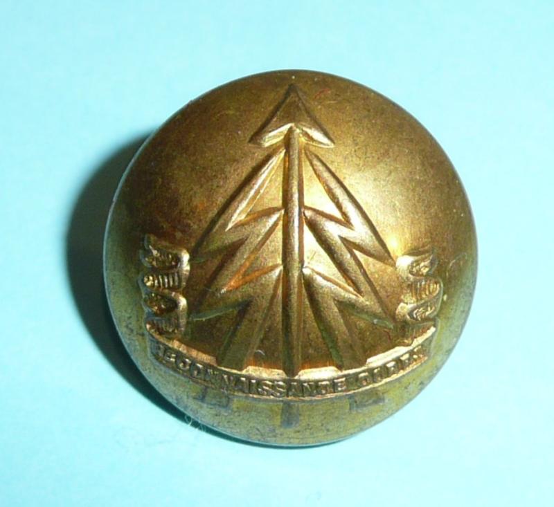 WW2 RECCE Reconnaissance Corps Officer's Gilt Brass Medium Pattern Button