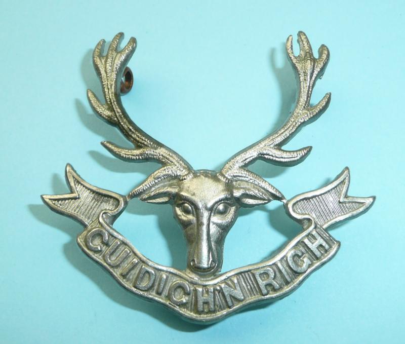 Seaforth Highlanders (72nd & 78th Highlanders) White Metal Glengarry Badge