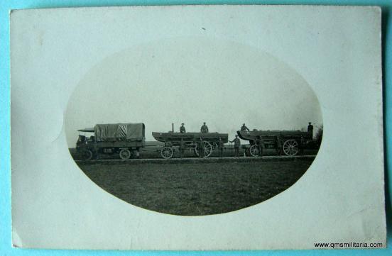 Original WW1 postcard showing a pontoon bridging / assault boat section, most probably Royal Engineers