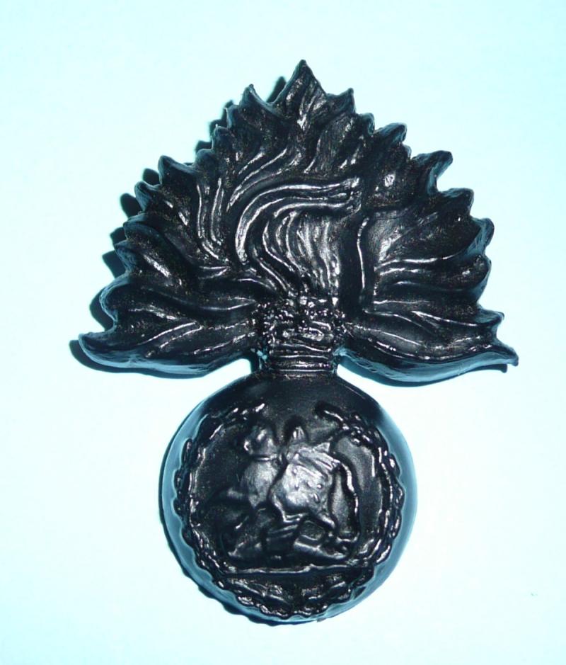 Royal Regiment of Fusiliers (RRF) Northern Ireland Issue Black Plastic Cap Badge