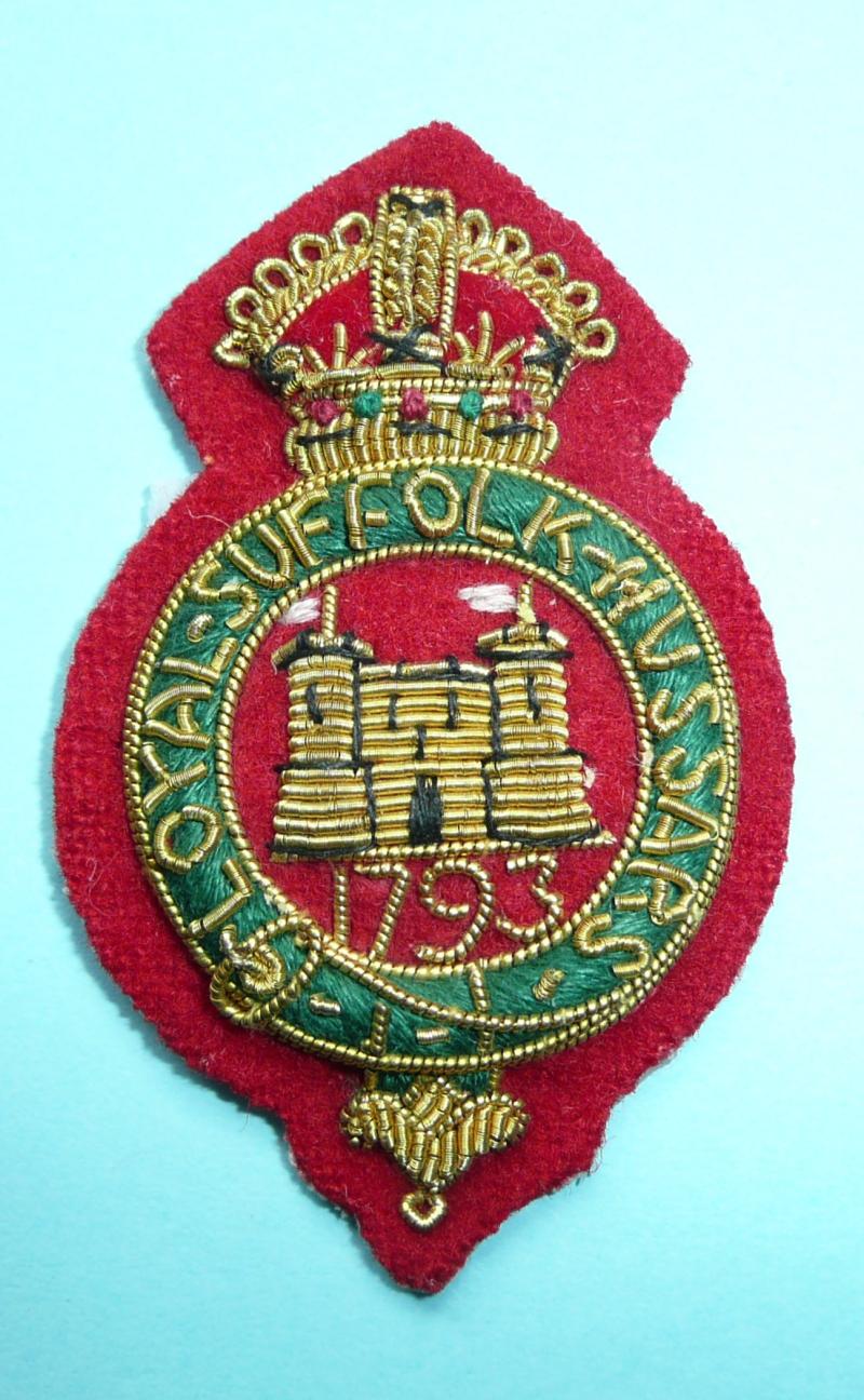 Loyal Suffolk Hussars (LSH) Officer's Bullion Beret / Side Cap Badge