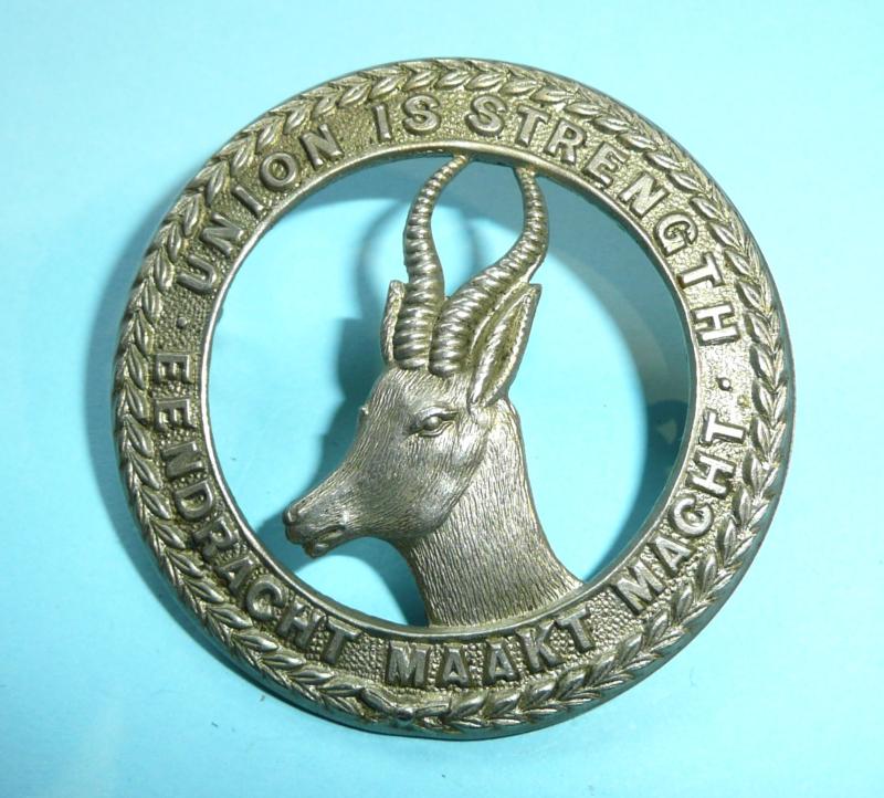WW1 South African Scottish Infantry Regiment General Service White Metal Badge, 1916 - 1927