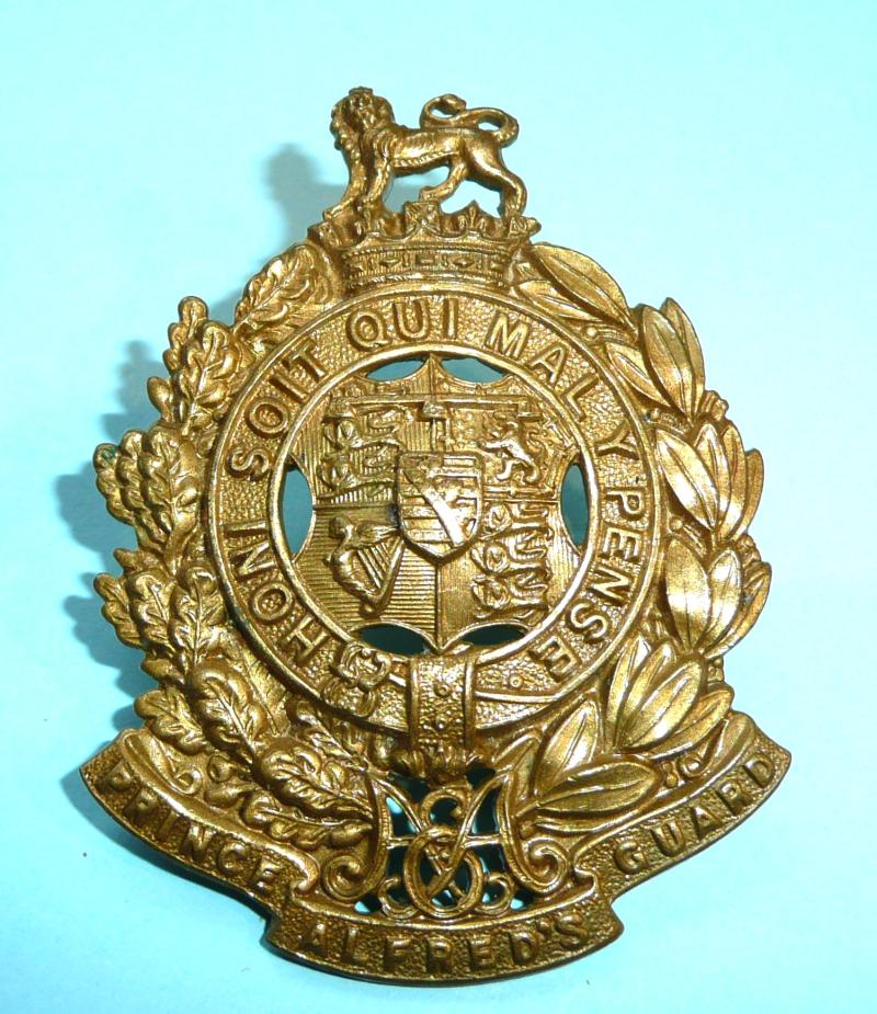 South Africa - Prince Alfred's Guard Brass Gilding Metal Glengarry and Slouch Hat Badge, post 1913