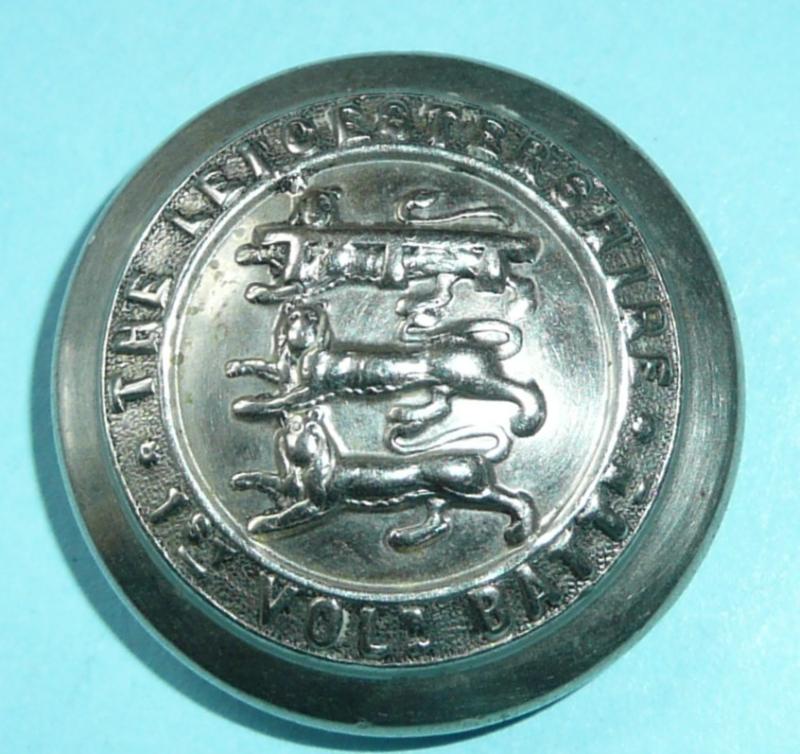 1st Volunteer Battalion The Leicestershire Regiment Large Pattern White Metal Button