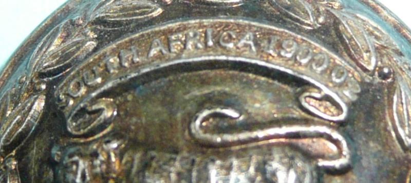 Volunteer Battalions The Leicestershire Regiment Officer's Silver Plated Large Pattern Button - South Africa Scoll