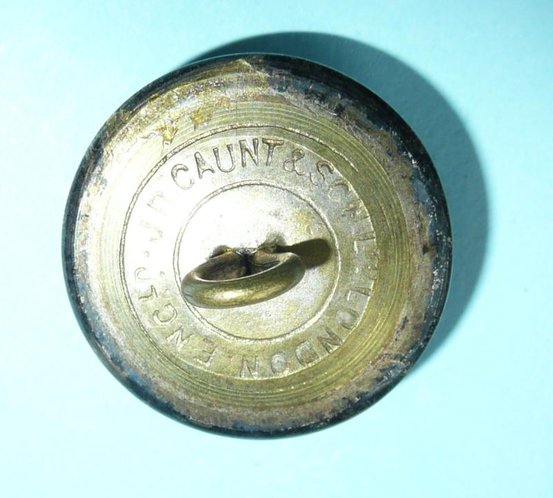 Volunteer Battalions The Leicestershire Regiment Officer's Silver Plated Large Pattern Button - South Africa Scoll