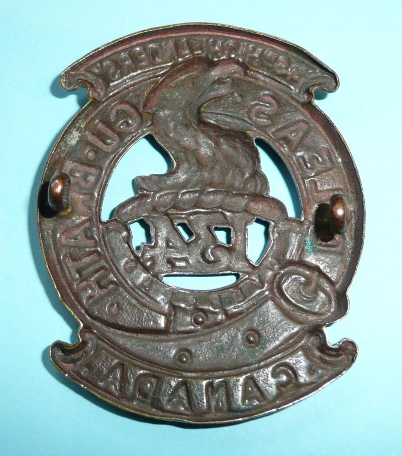 WW1 Canada - 134th CEF 48th (Toronto) Highlanders Canadian Expeditionary Force Overseas Glengarry Cap Badge