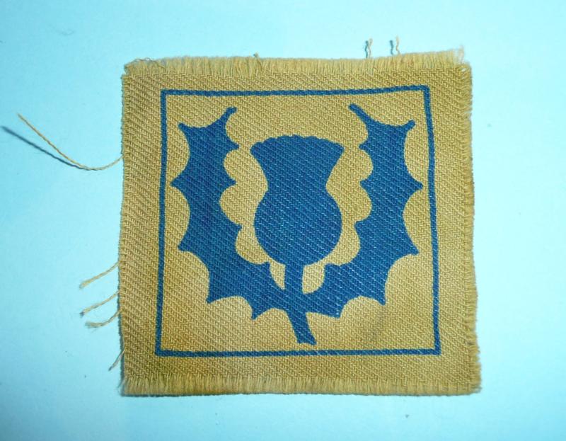 WW2 London Scottish (14th County of London Battalion / Gordon Highlanders (TA)) Printed Regimental Flash Arm Designation Patch Badge