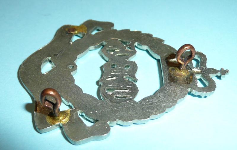 QDG Queens Dragoon Guards NCO White Metal Arm Badge