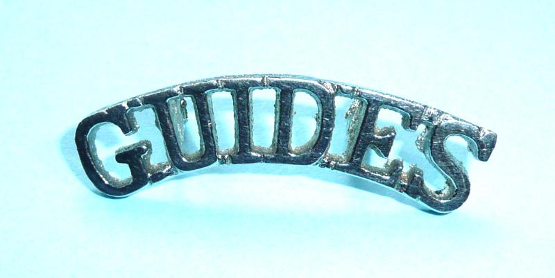 Indian Army  - Guides (Frontier Force) Cast Chrome White Metal Shoulder Title