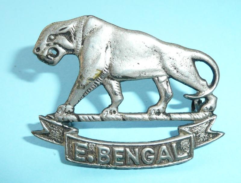 Pakistan -  East Bengal Regiment White Metal Cap Badge