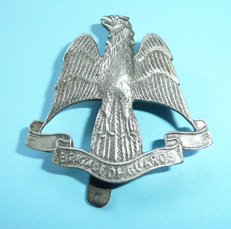 Indian Army  - Brigade of Guards White Metal Cap Badge