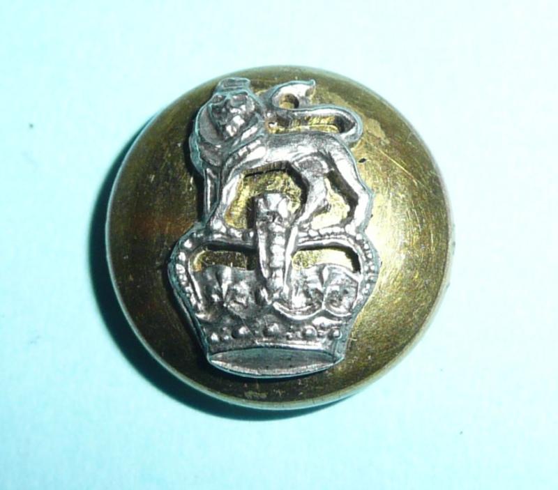 Royal West Kent Regiment Officers Mounted Mess Dress/ Cap Button, Queen's Crown