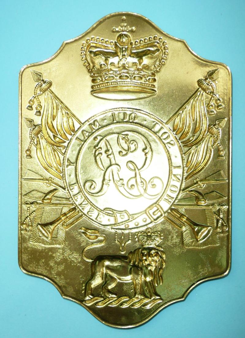 COPY - British Napoleonic War General Service Pattern Stove Pipe Shako Plate