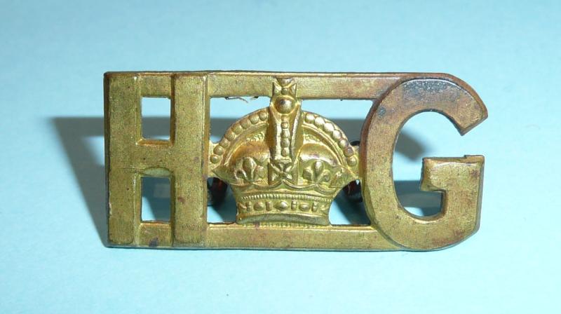 WW2 New Zealand HG Home Guard Brass Cap Badge