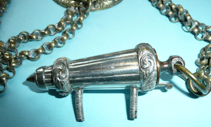 Volunteer Battalion Officer's Whistle Boss, Chain and Keep