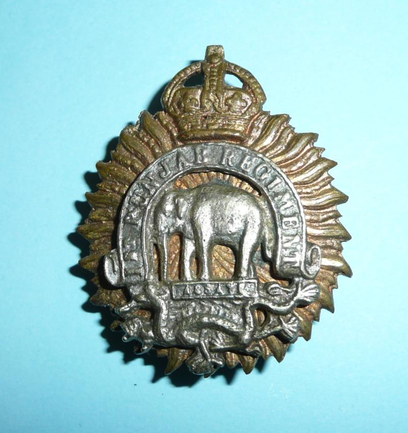 British Indian Army - 1st Punjab Regiment bi-metal Cap Badge, pre 1953