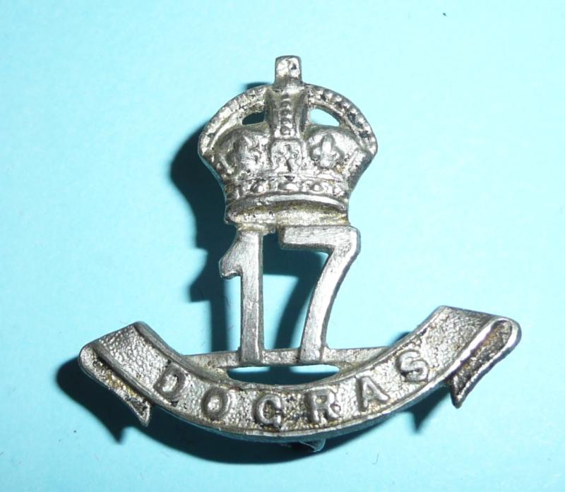British Indian Army - 17th Dogra Regiment Officer's Cap Badge