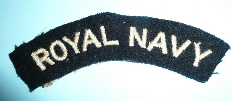 WW2 Royal Navy - Woven Cloth Shoulder Title