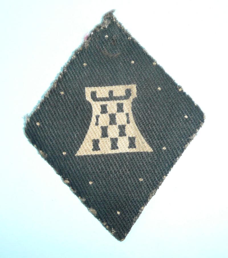 WW2 11 Eleven Corps Printed Cloth Formation Shoulder Sign Flash Patch Designation Arm Badge