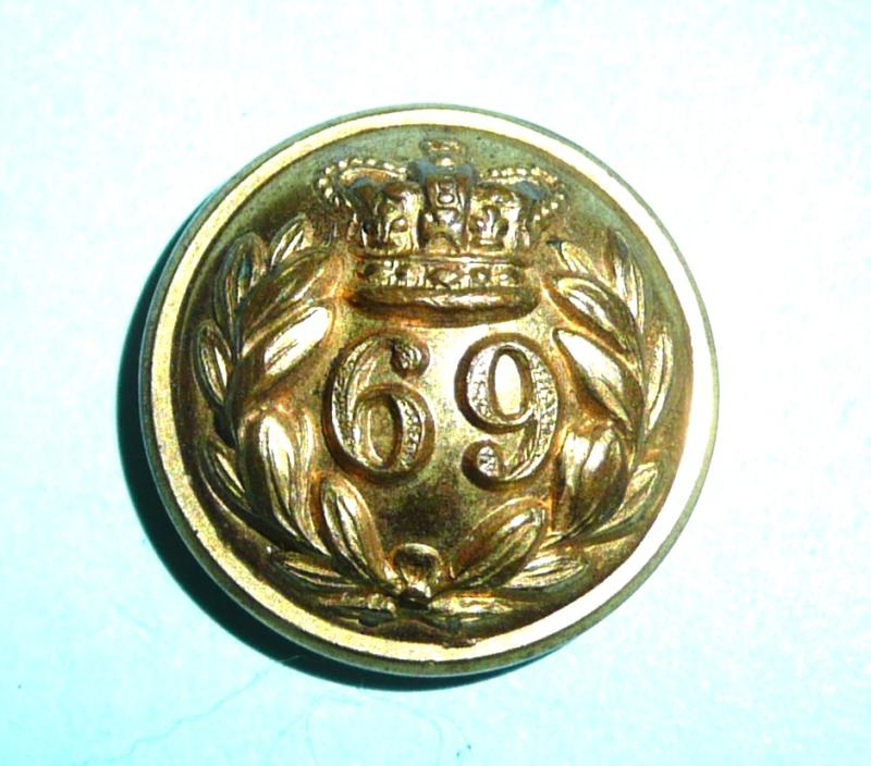 69th Regiment of Foot (South Lincolnshire Regiment) Officer's Small Pattern Gilt Button