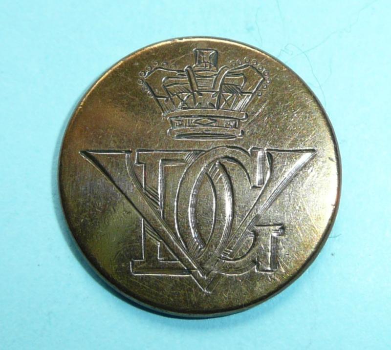 QVC Victorian 5th Dragoon Guards Large Pattern Flat Gilt Engraved Button  - Mess Waiter / Orderlies?