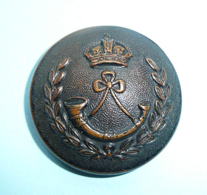 King's Royal Rifle Corps (KRRC) Blackened Brass Officer's Large Pattern Button