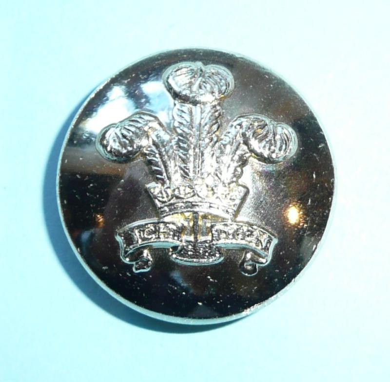 Royal Regiment Of Wales AA Anodised Aluminium Staybrite Large Pattern Gold Coloured Button