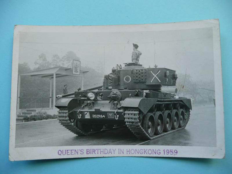 Original Photo - Queen's Birthday Hong Kong 1959 - Tank takes the Salute