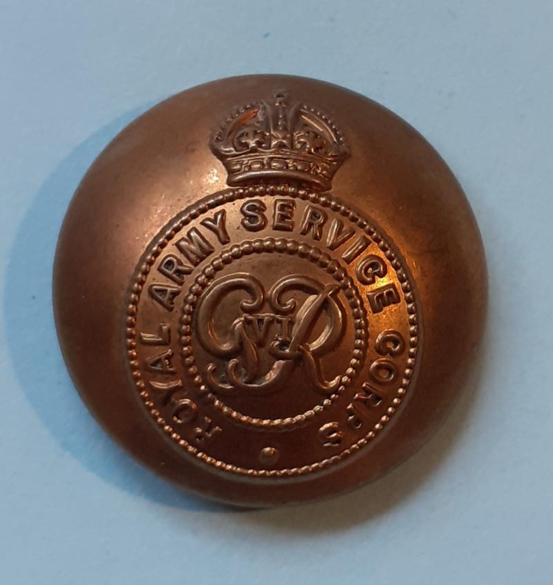 Royal Army Service Corps Officer's Gilt Brass Large Pattern Button, GVI Issue