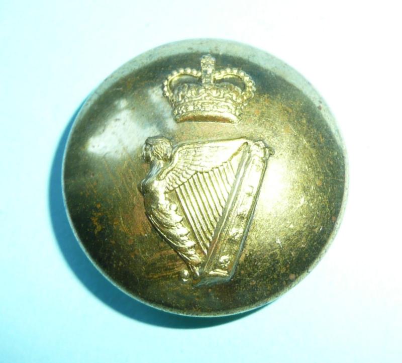 Irish Regiment Of Canada Large Pattern Gilt Brass Button, QEII Crown