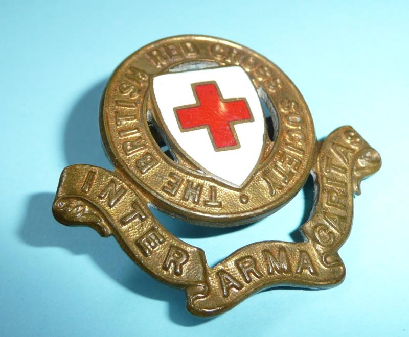 British Red Cross Society Gilding Metal and Enamel Cap Badge - Blades