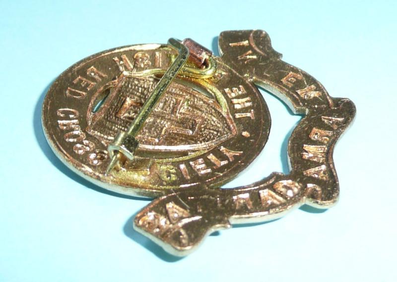 British Red Cross Society Gilding Metal and Enamel Cap Badge - Female Issue Brooch Pin Badge
