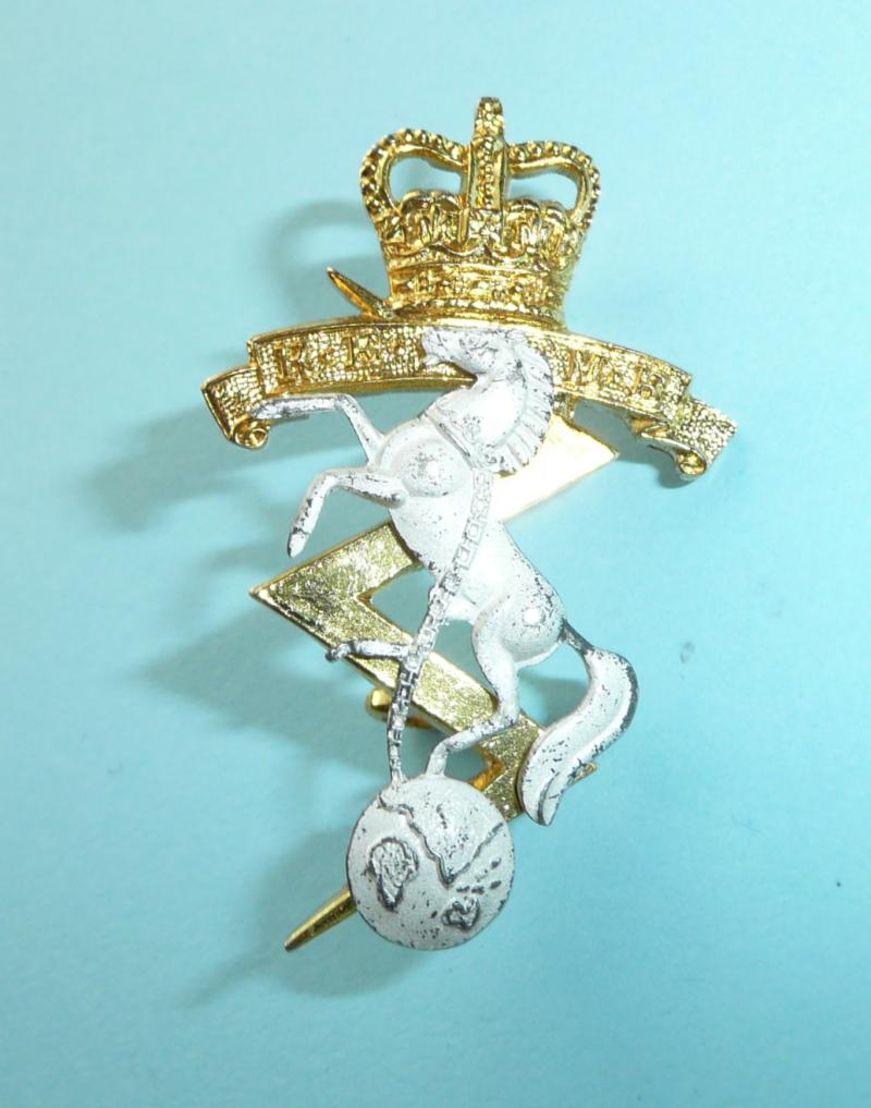 REME Royal Electrical Mechanical Engineers Officer's Cap Badge, QEII Crown
