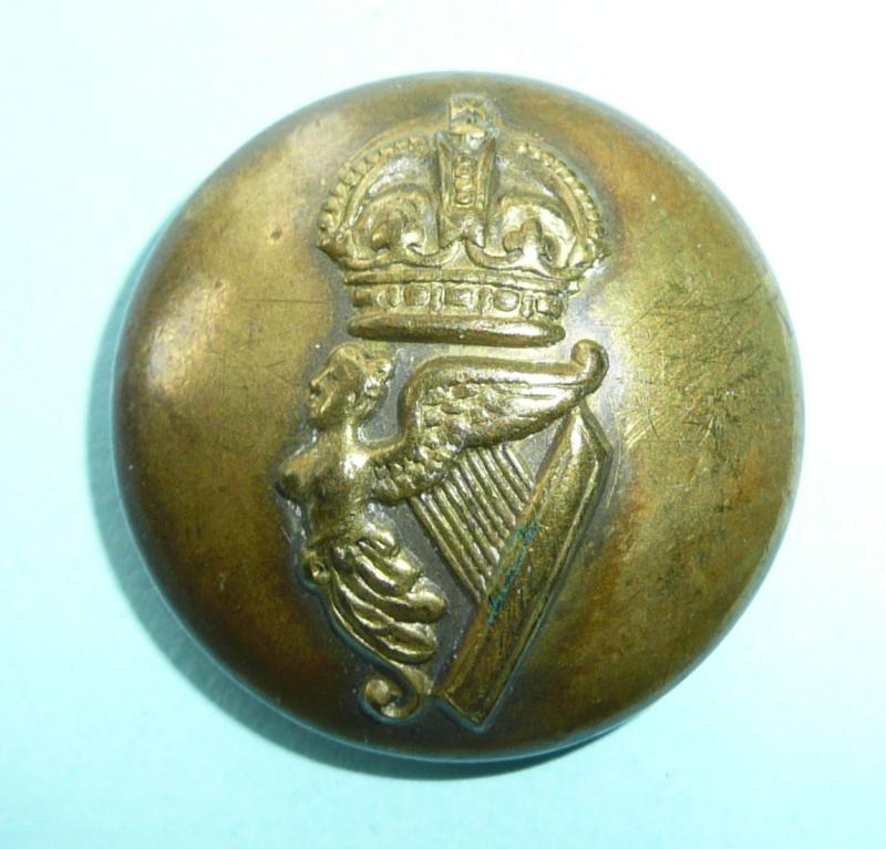 Irish Guards Other Ranks Large Pattern Brass Button, King's Crown