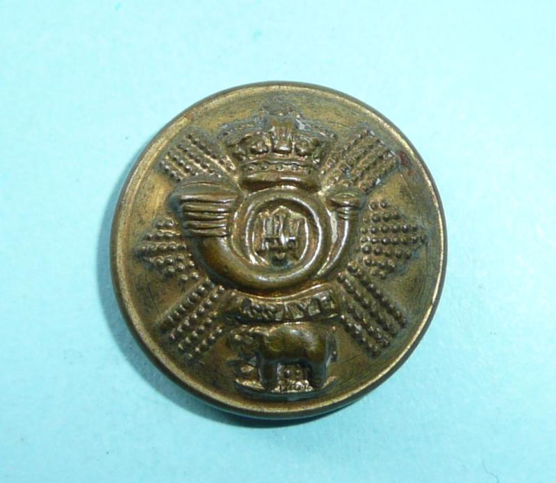 QVC Victorian Highland Light Infantry (HLI) (City of Glasgow Regiment) Officer's Gilt Medium Pattern Button