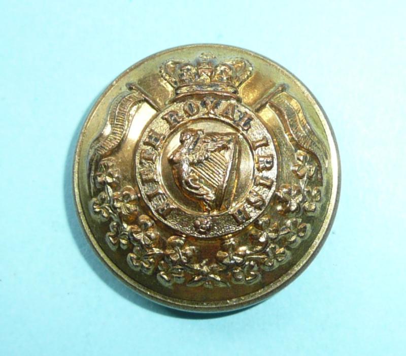 QVC Victorian 5th Royal Irish Lancers Officer's Large Pattern Gilt Button