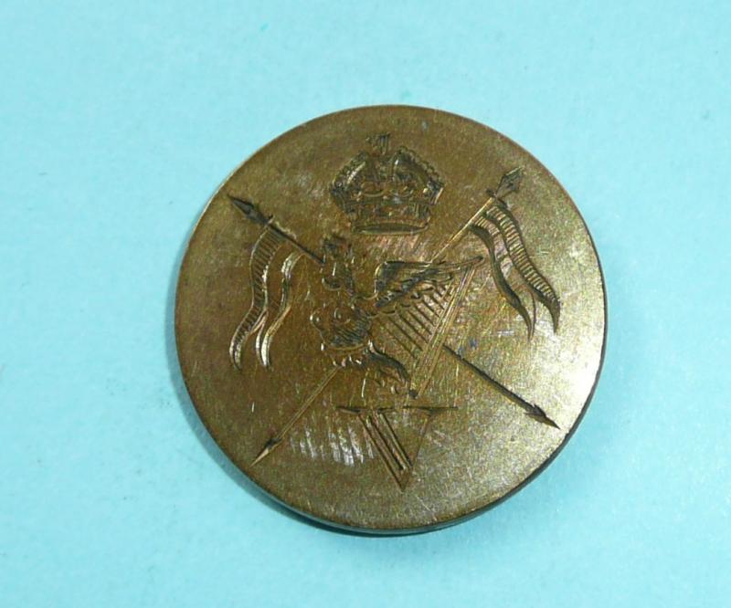 5th Royal Irish Lancers Mufti Hunt Blazer Tunic Button, King's Crown