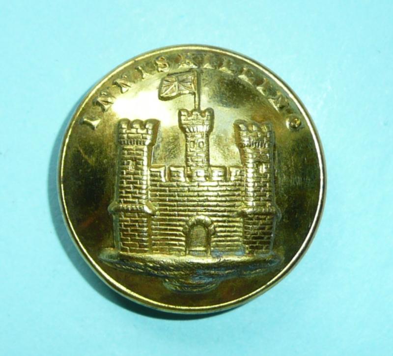 Royal Inniskilling Fusiliers Large Pattern Officer's Gilt Button - Early Pattern Castle