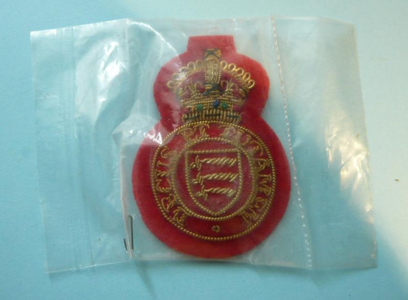 The Essex Yeomanry SNCO's Embroidered Arm Badge - No 1 Dress - King's Crown