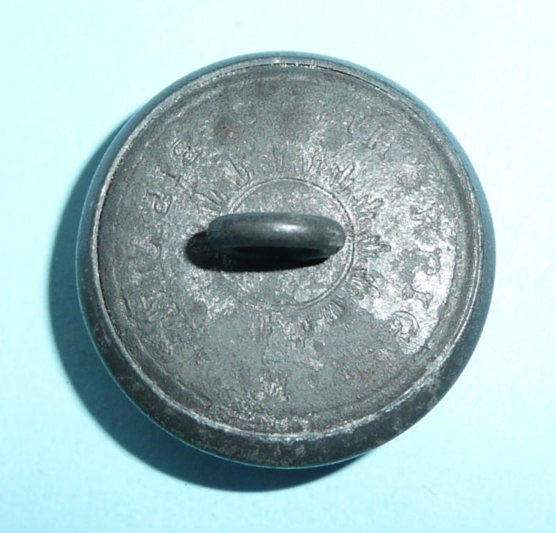 Victorian QVC Bedfordshire Militia Large Pattern Other Ranks Pewter Button