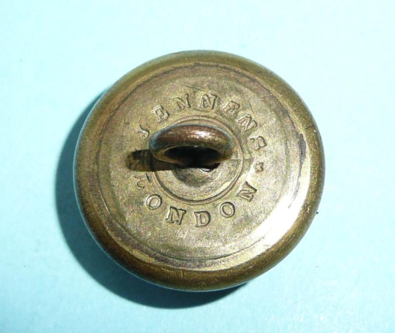 Victorian 9th Queen's Royal Lancers Officers Gilt Medium Pattern Button, QVC Crown