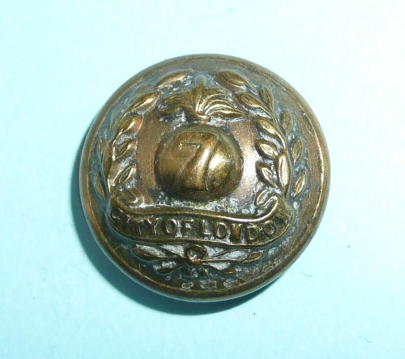 7th City of London Battalion Officers Medium Pattern Gilt Button
